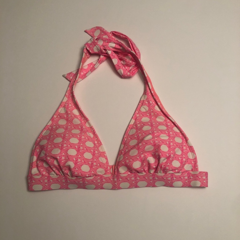 Vineyard Vines Caning Print Halter Bikini Top